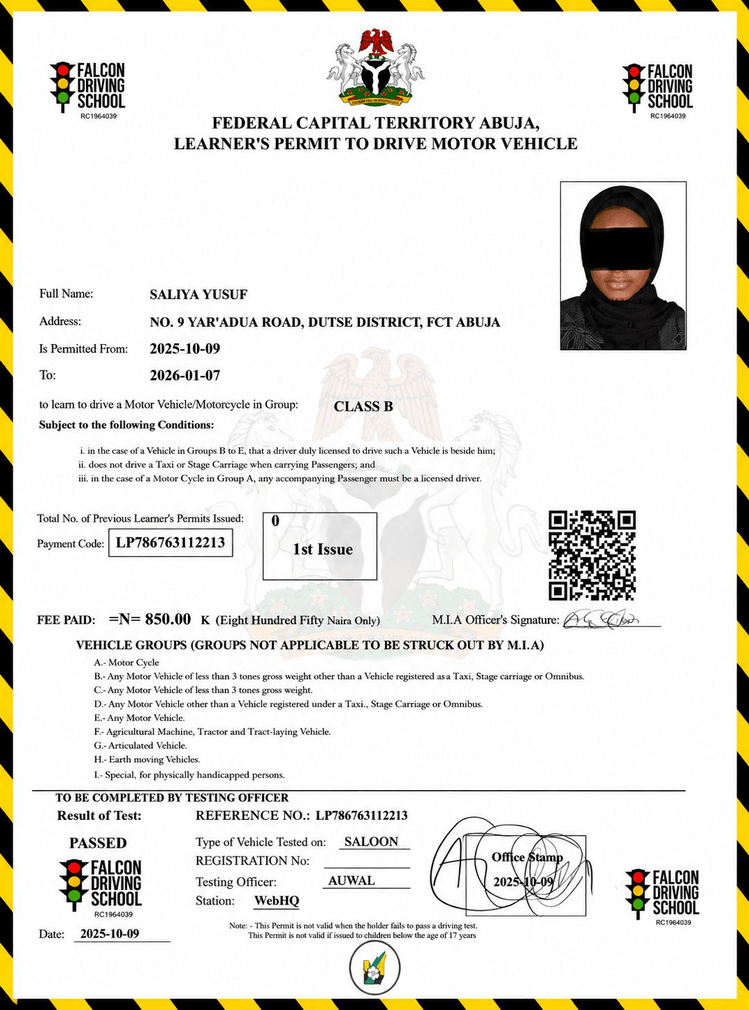 Vehicle safety checks